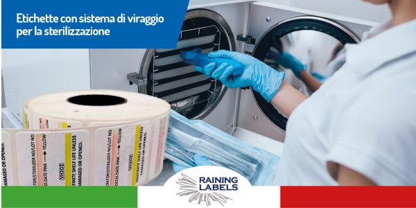 etichette con sistema di viraggio per sterilizzazione