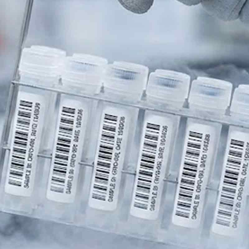 Carta criogenetica prodotta da raining labels