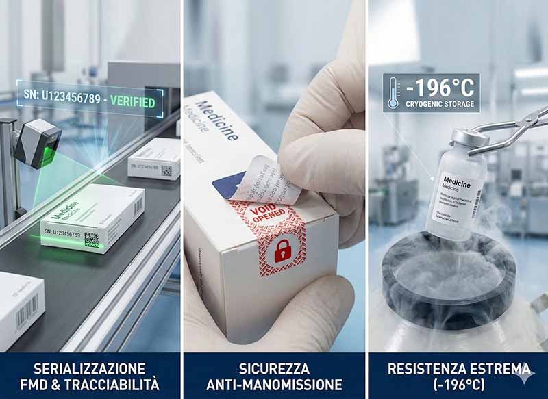 etichette per il settore farmaceutico